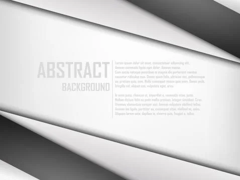 Abstract background of white and black origami paper. Vector illustration Stock Illustration