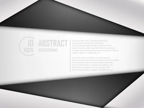 Abstract background of white and black origami paper. Vector illustration Stock Illustration