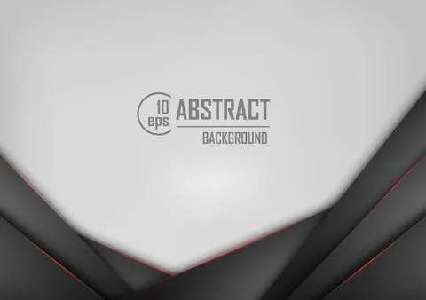 Abstract background of white and black origami paper. Vector illustration Stock Illustration