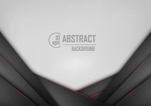 Abstract background of white and black origami paper. Vector illustration Stock Illustration