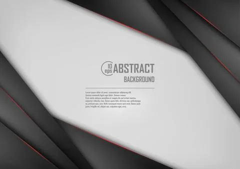Abstract background of white and black origami paper. Vector illustration Stock Illustration