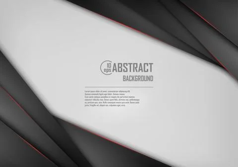 Abstract background of white and black origami paper. Vector illustration Stock Illustration