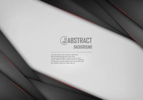 Abstract background of white and black origami paper. Vector illustration Stock Illustration