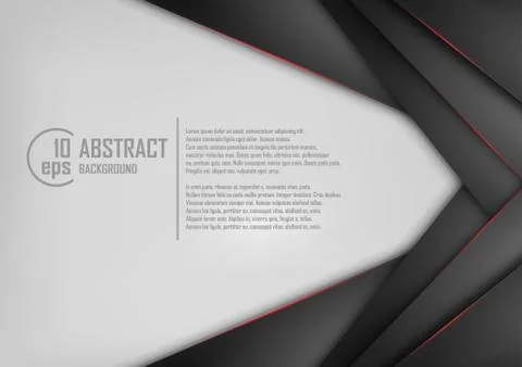 Abstract background of white and black origami paper. Vector illustration Stock Illustration