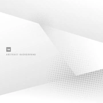 Abstract background white and gray gradient with halftone design Stock Illustration