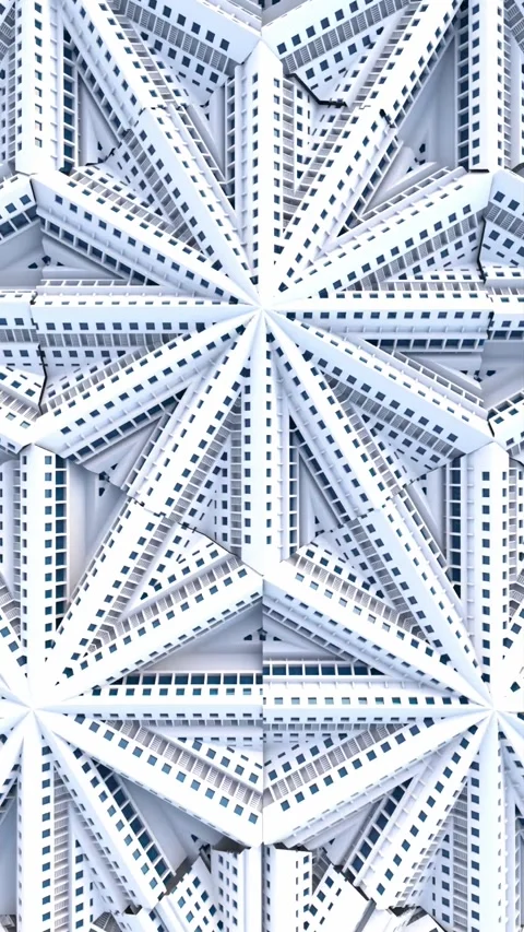 Abstract background of the white and grey geometric patterns  Stock Footage 309853955