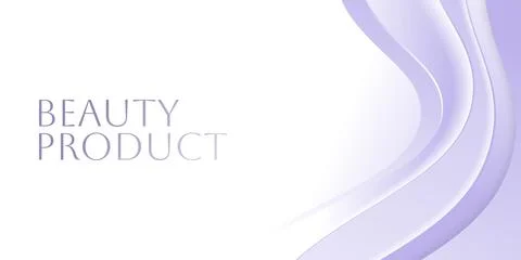 Abstract Background with White and Purple Wave Shapes for Banner, Cover Stock Illustration