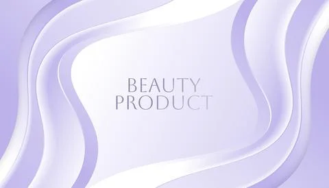 Abstract Background with White and Purple Wave Shapes for Banner Stock Illustration