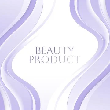 Abstract Background with White and Purple Wave Shapes for Banner Stock Illustration