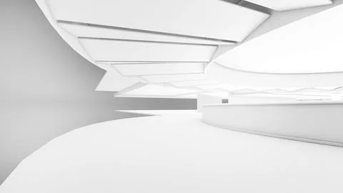 Abstract background white arch structure,curved structure,3d rendering Stock Illustration