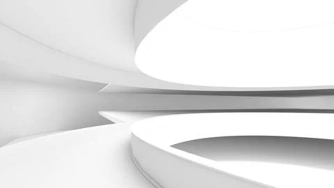 Abstract background white arch structure,curved structure,3d rendering Stock Illustration