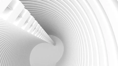 Abstract background white arch structure,curved structure,3d rendering Stock Illustration