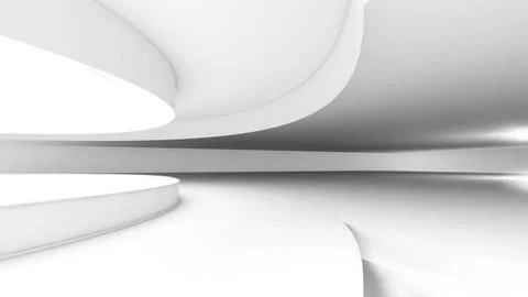 Abstract background white arch structure,curved structure,3d rendering Fotos de archivo