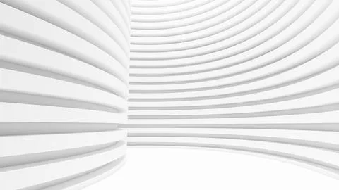 Abstract background white arch structure,curved structure,3d rendering Stock Photos