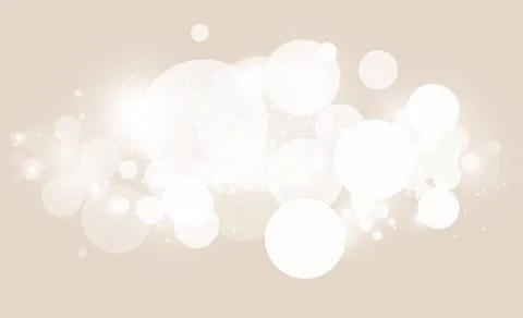 Abstract background with white bokeh effect. Template of lights for greeting Stock Illustration