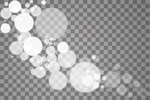 Abstract background with white bokeh effect. Template of lights for greeting Stock Illustration