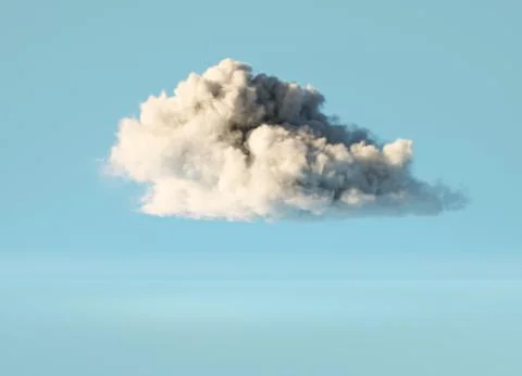 Abstract background with white clouds fly the inside the room with podium Stock Illustration