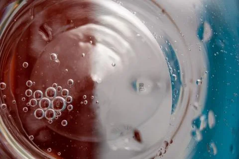 Abstract background. white grey red many circles Stock Photos
