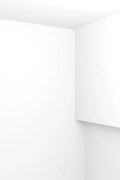 Abstract background of white interior design. 3D rendering. Stock Illustration