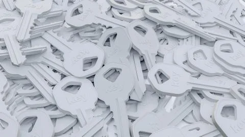 Abstract background of white keys Illustrazione stock