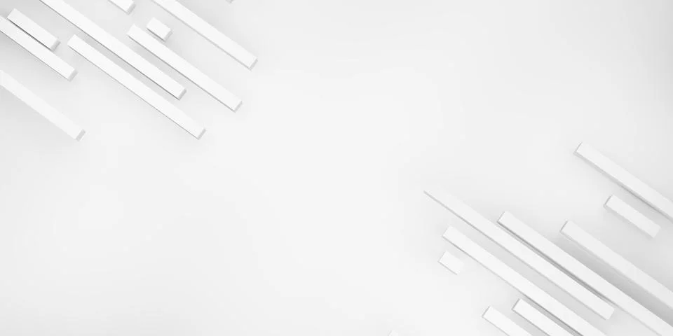 Abstract background White matt square bars On white background 3d illustratio Stock Illustration