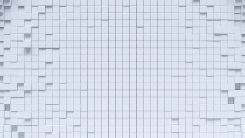 Abstract background with white moving cubic surface. Stock Footage 106864366