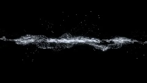 Abstract background. White particle animation seamless loop on black background. 動画素材 265125093