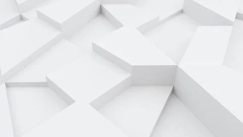 Abstract background white rectangular,geometric background,3d rendering Stock Illustration
