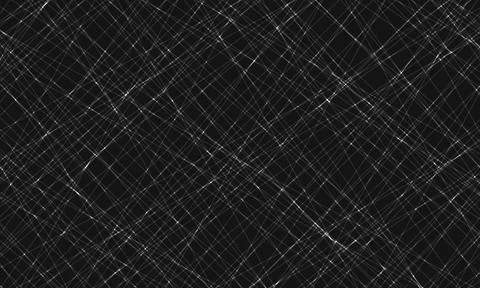 Abstract background with white scratched lines on black canvas, high contrast Stock Illustration