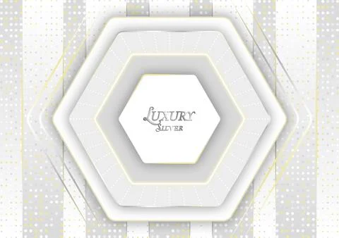 Abstract background. White Silver Glitter Luxury design. Vector illustration. Illustrazione stock
