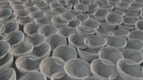 Abstract background from white spiraled coils Stock Illustration