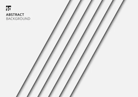 Abstract background white stripes lines diagonal with shadow. Stock Illustration