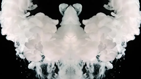 Abstract background of a white swirling cloud of ink 動画素材 318068365