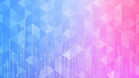 Abstract background, white transparent triangle shape on blue and pink Stock Illustration