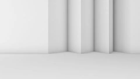 Abstract background ,white vertical shape on a red background,3d rendering Stock Photos