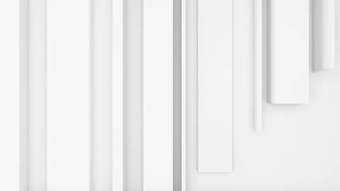 Abstract background ,white vertical shape on a red background,3d rendering Stock Photos