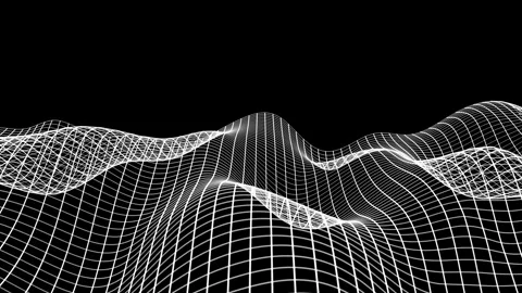 Abstract background white wave pattern. waves black surface. loop Stock Footage 317444677