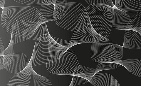Abstract background with white waves Stock Illustration