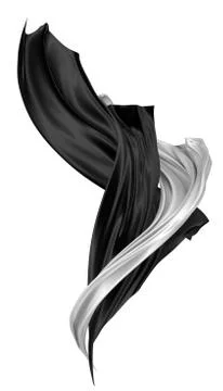 Abstract background of white wavy silk or satin. 3d rendering image. Stock Illustration