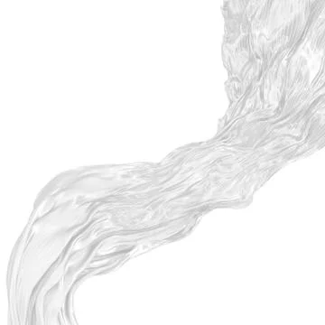 Abstract background of white wavy silk or satin with metal stripes. 3d render Stock Illustration