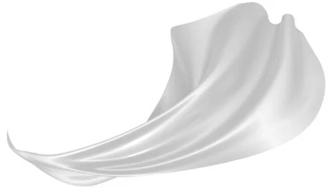 Abstract background of white wavy silk or satin. 3d rendering image. Stock-Illustration