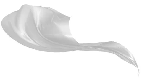 Abstract background of white wavy silk or satin. 3d rendering image. Stock Illustration