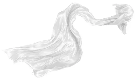 Abstract background of white wavy silk or satin. 3d rendering image. Stock Illustration