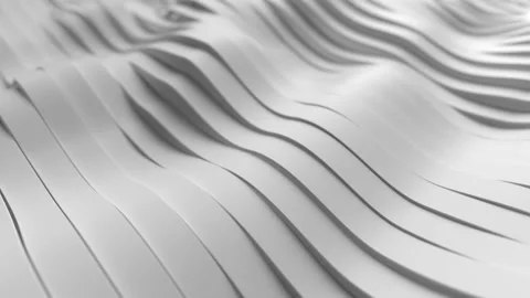 Abstract background with white wavy stripes. Modern black background template Stock Footage 148388200
