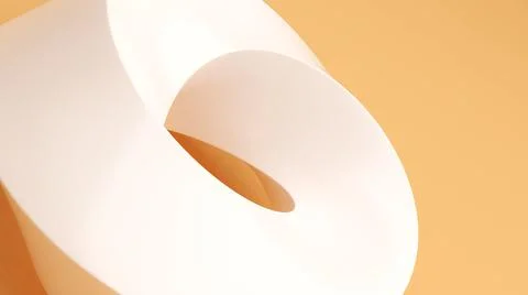 Abstract background work. Mobius strip shapes on light brown background Stock Illustration