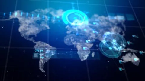 Abstract background world map and statistic graph, for technology and busines イラスト素材
