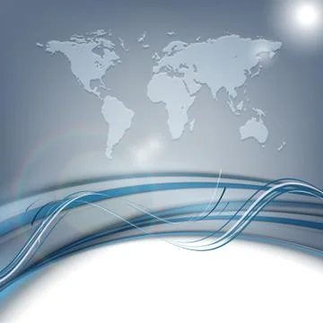 Abstract  background with world map Stock Illustration