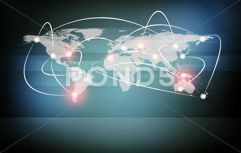 Abstract background with world map Illustration