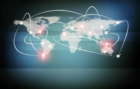 Abstract background with world map Stock Illustration