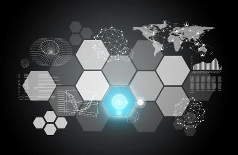 Abstract background with world map Stock Illustration